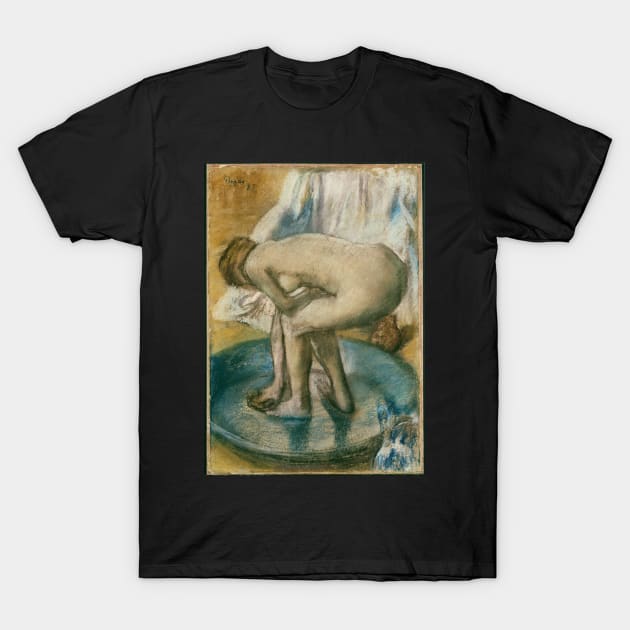 Woman Bathing in a Shallow Tub T-Shirt by EdgarDegas